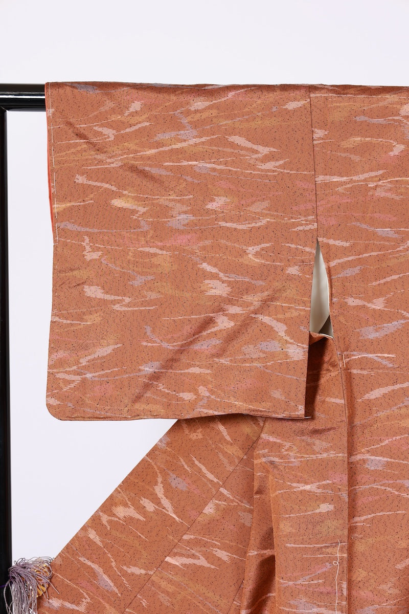 New Japanese kimono  <Tsumugi> Msize  silk 100% /B640