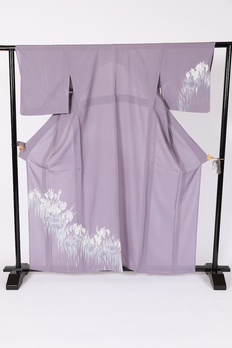 Japanese kimono used <ysukesage> Lsize  silk 100% /B637