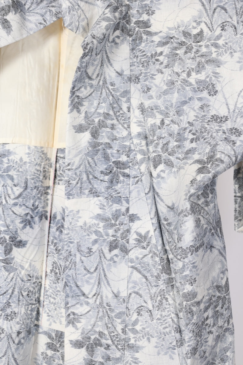 Japanese kimono used <tsumugi> Msize  silk 100% /B635