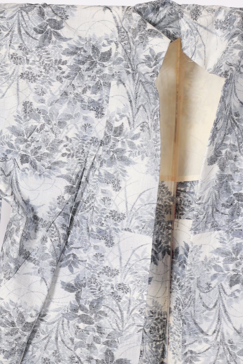 Japanese kimono used <tsumugi> Msize  silk 100% /B635