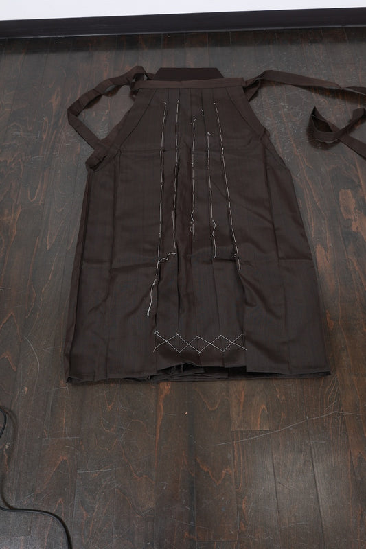 Men's Hakama – Brown & Black Striped – Divided Style (Umanori) – AZ73