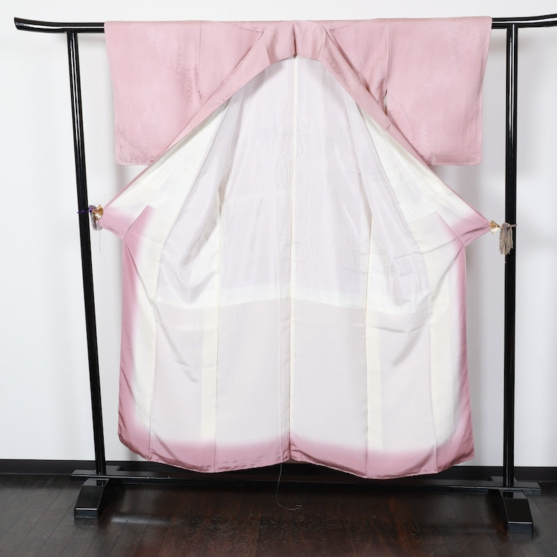 New Unused Japanese kimono <iromuzi> Msize  silk 100% /T243