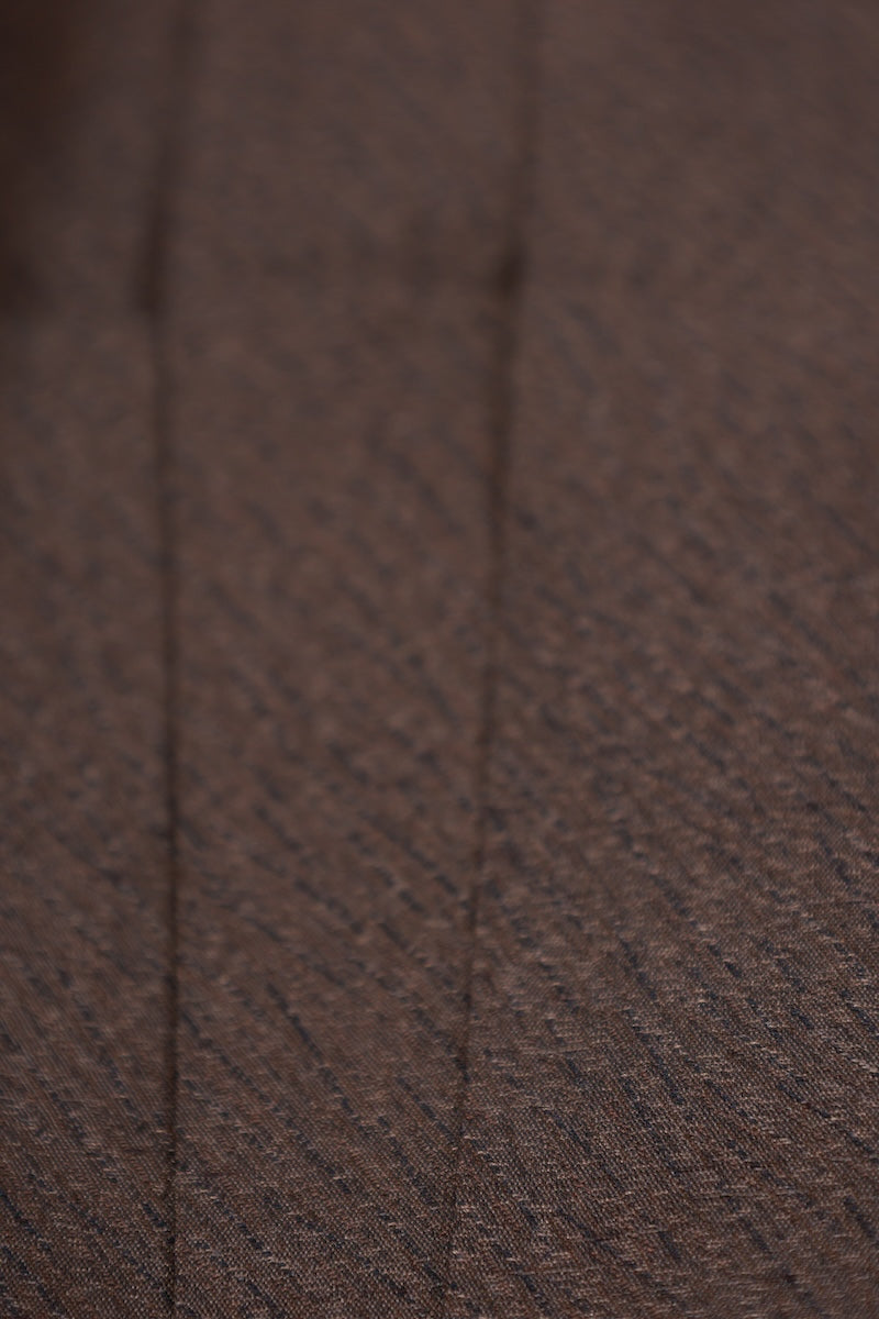 Men's Hakama – Brown – Textured Weave – Divided Style (Umanori) – AZ66