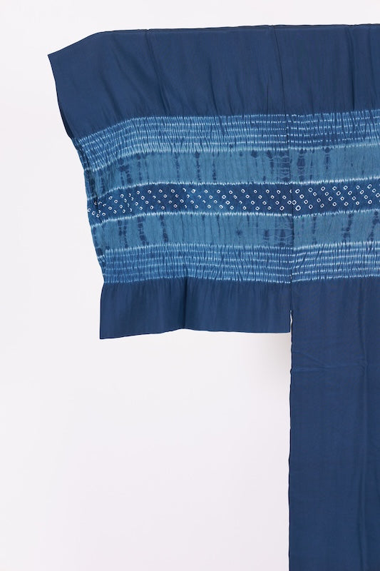 Japanese Men's kimono,haori、nagajyuban, 3piece set used  L-size  silk 100% /B1294