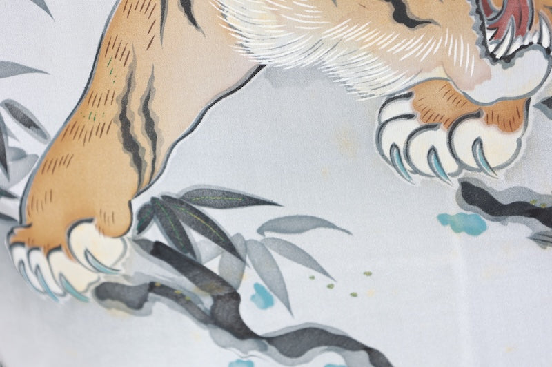 Japanese Men's kimono,haori ,nagajyuban,3piece set used  L-size  silk 100% /B1292