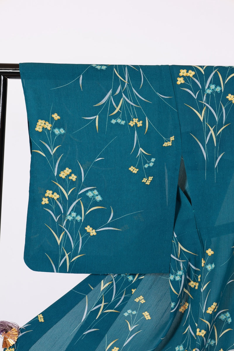 Japanese kimono used <Komon> Msize  polyester /B629