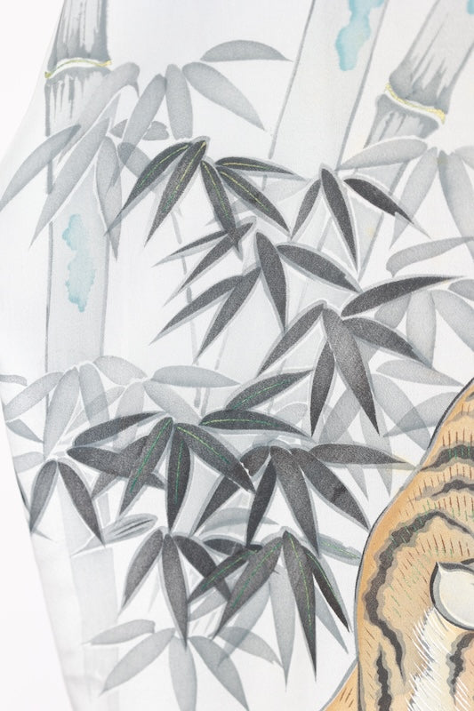 Japanese Men's kimono,haori ,nagajyuban,3piece set used  L-size  silk 100% /B1292