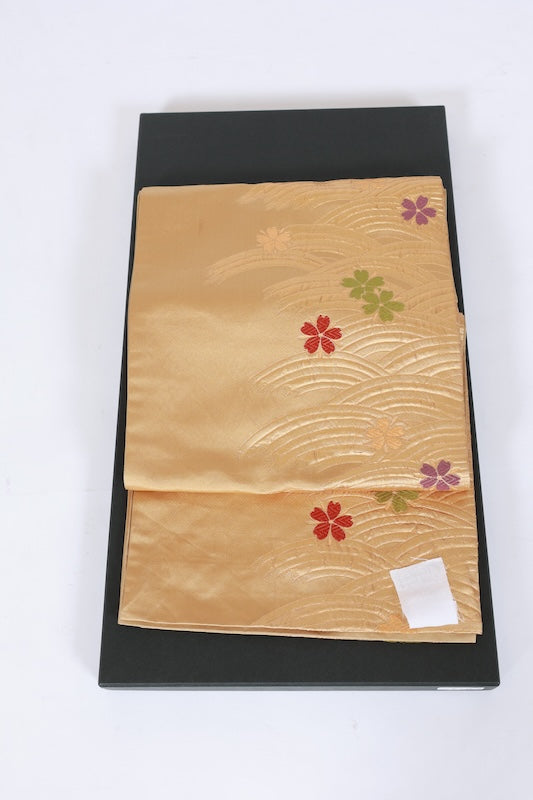 Japanese used sash belt (Nagoya-obi) polyester  /B1278