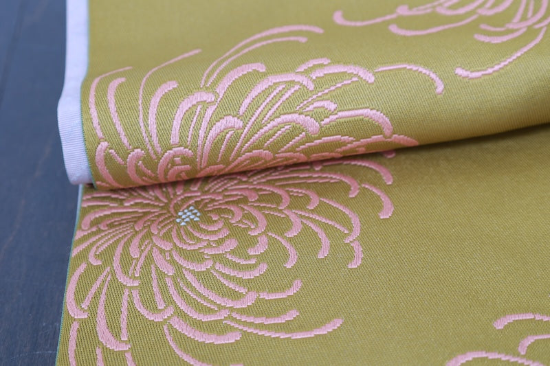 Hanhaba-obi sash belt masterdyellow pink reversible new /P11