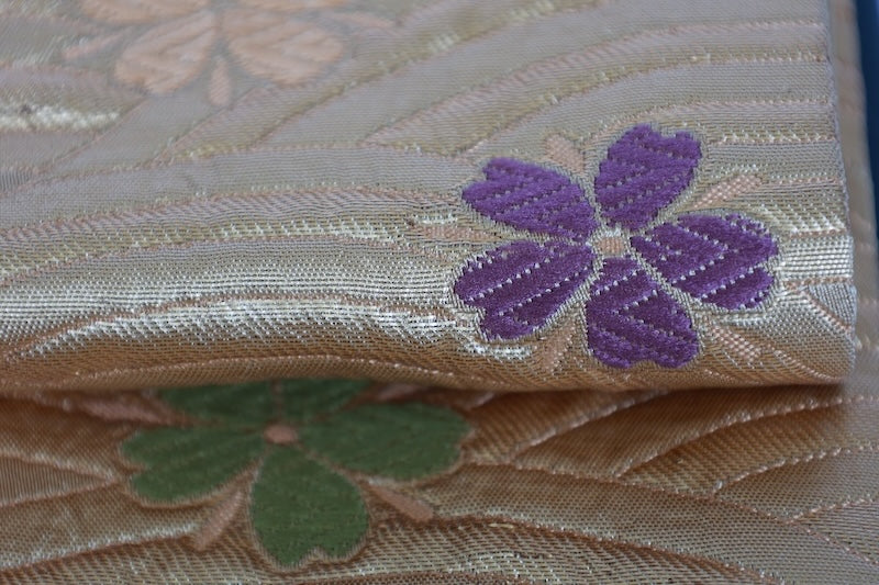 Japanese used sash belt (Nagoya-obi) polyester  /B1278