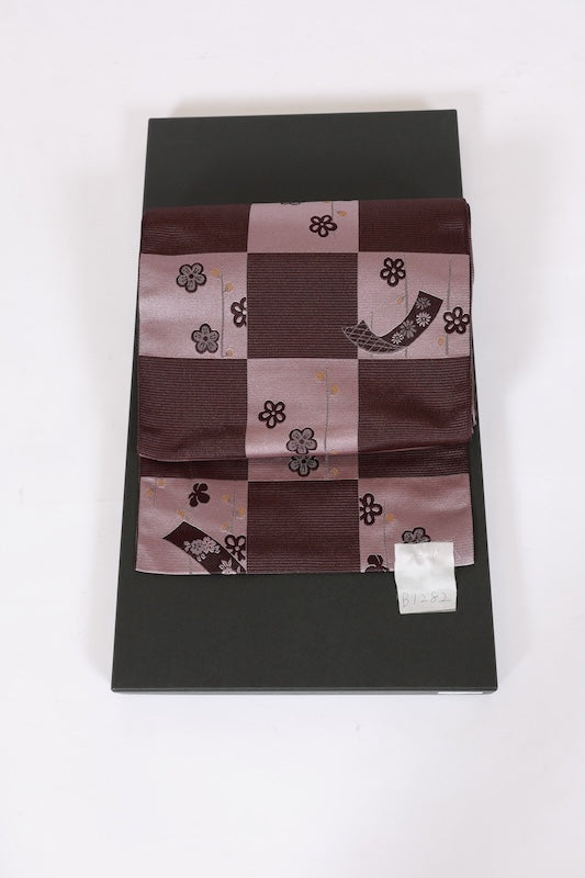 Japanese used sash belt (Nagoya-obi) polyester  /B1282