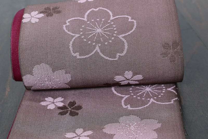 hanhaba-obi sash belt Cherry blossom pink, gray new/P9