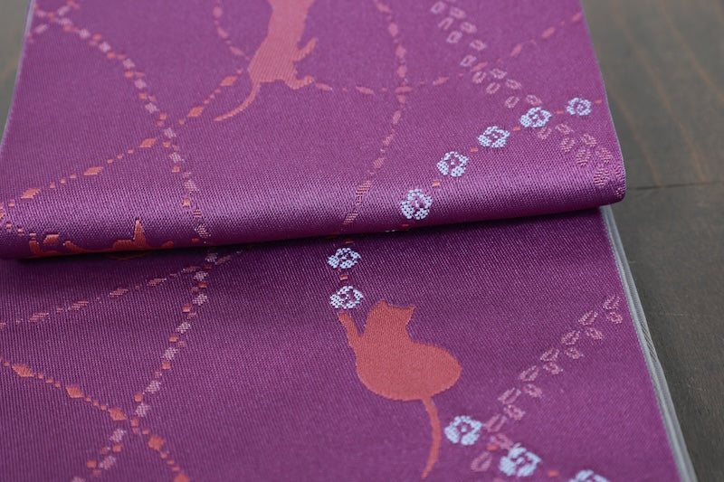 Hanhaba-obi sash belt purple new /P7