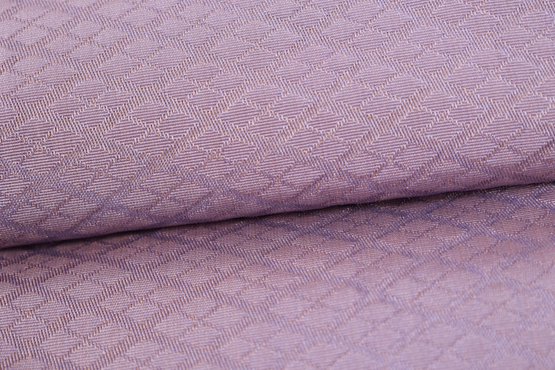 Brand-new Han-haba Obi (half-width sash): Brown and mustard yellow with a checkered pattern; P2