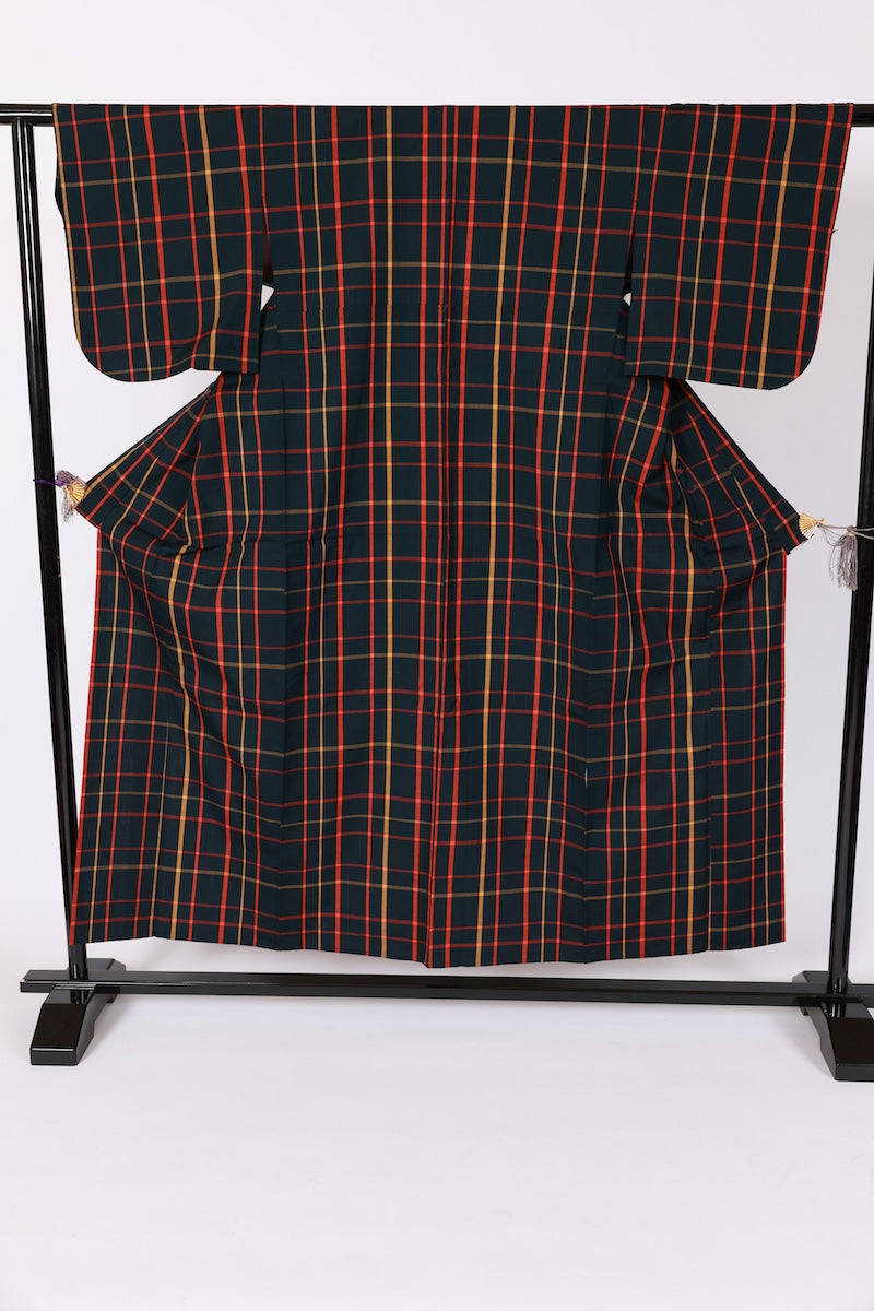 Japanese kimono used <komon> Msize  wool /B621
