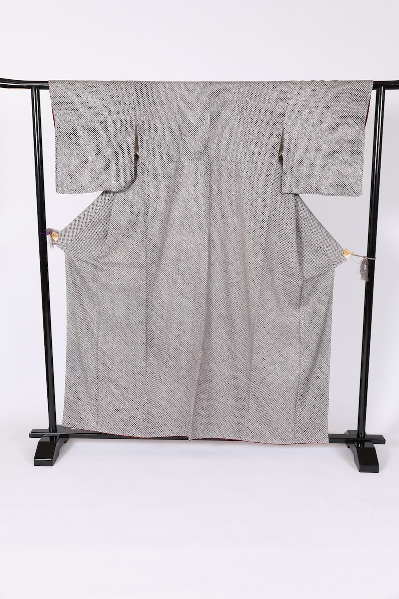 Japanese kimono New <Komon> L-size  silk 100% /B615