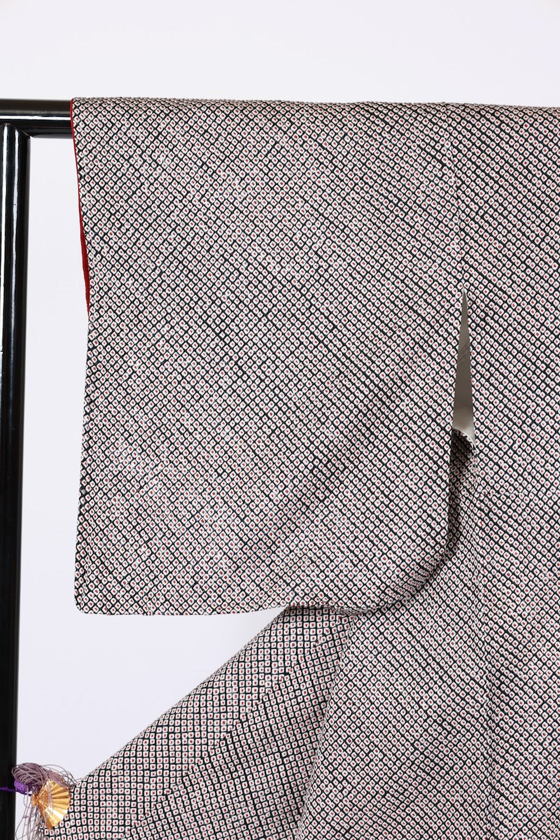 Japanese kimono New <Komon> L-size  silk 100% /B615