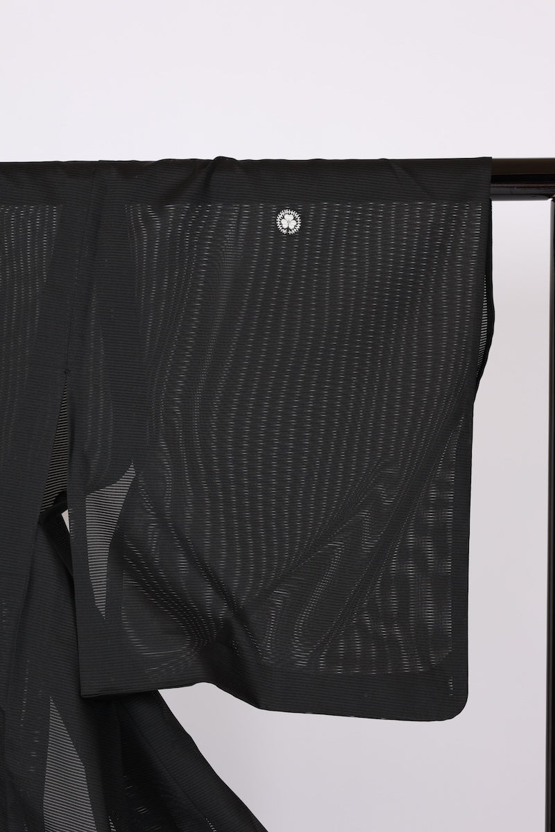 Japanese kimono used <Mohuku> L-size  polyester /B610