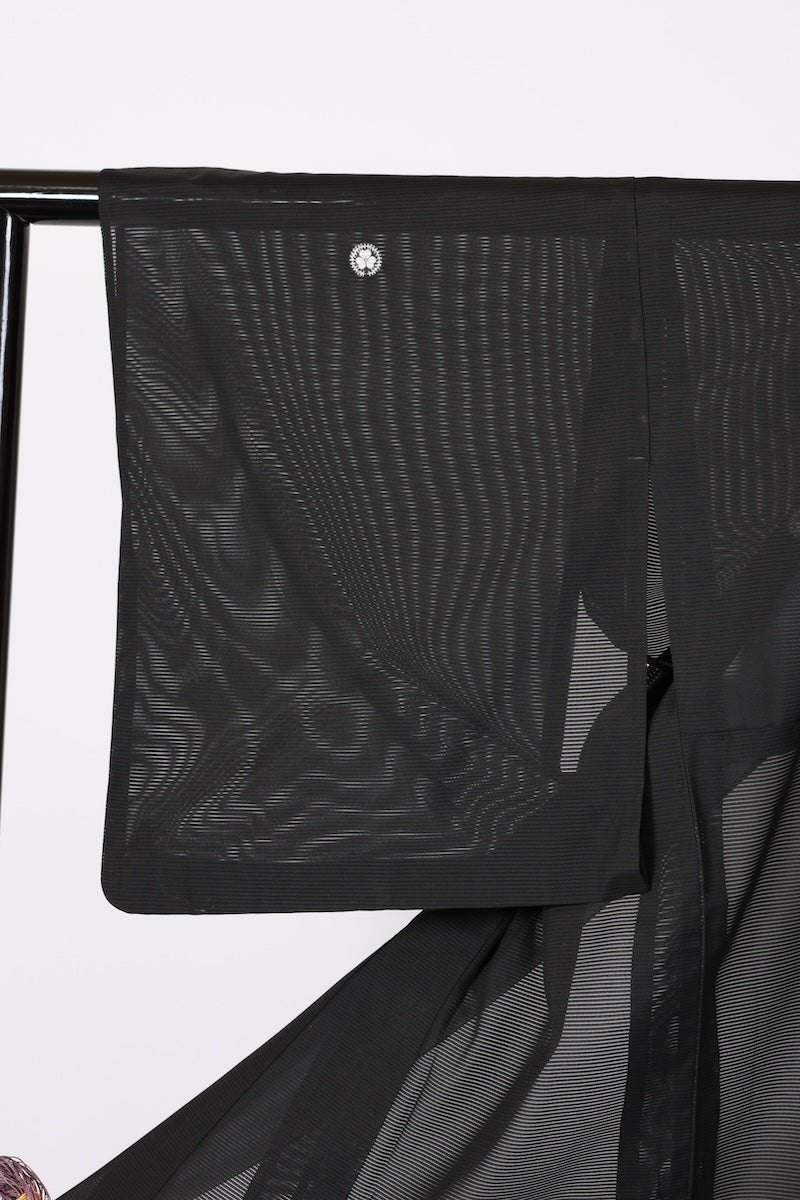 Japanese kimono used <Mohuku> L-size  polyester /B610