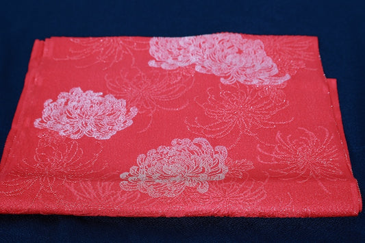 Obi-age (obi decration) red gold pre-owned /P23