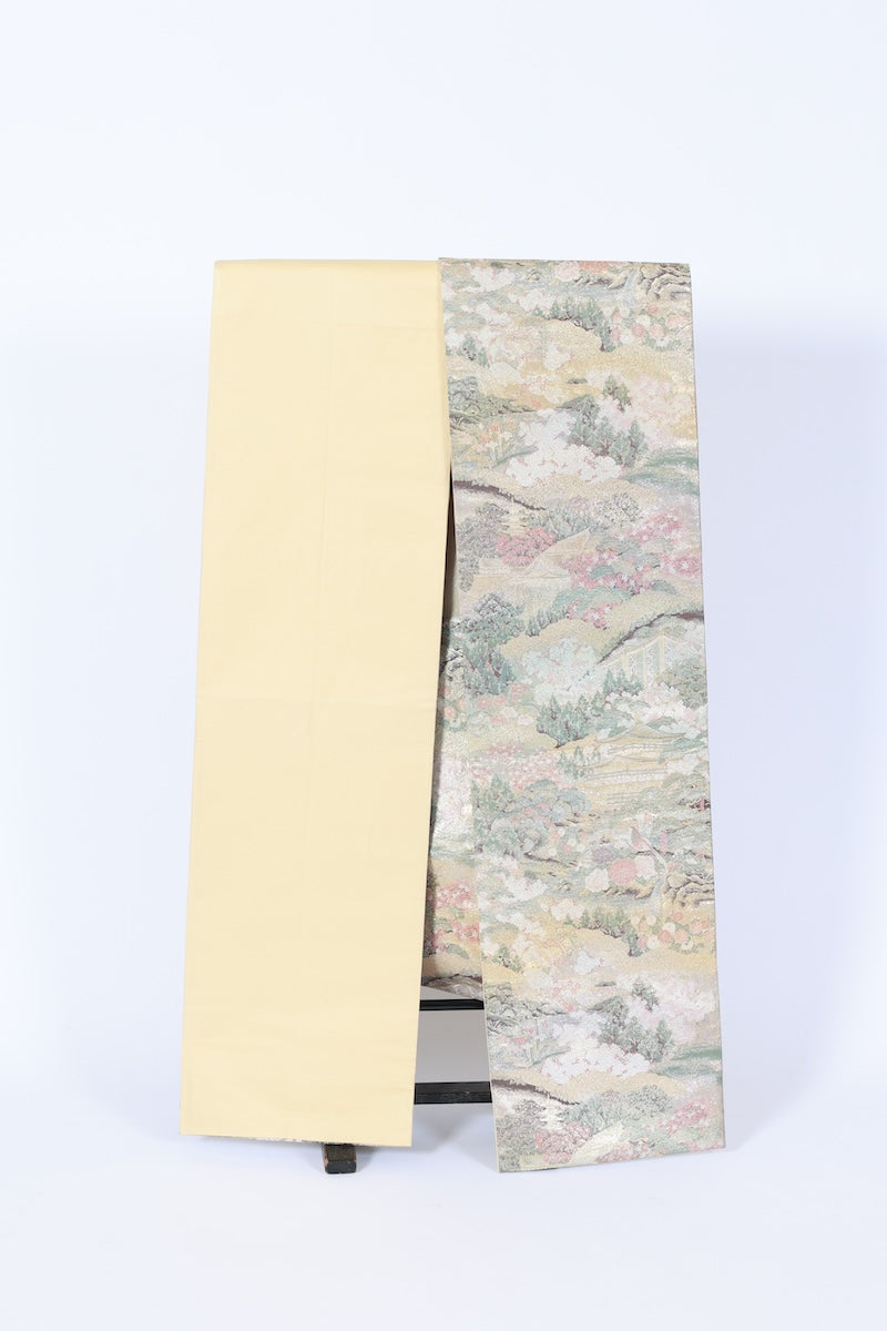 Japanese used sash belt (Hukuro-obi) 100% silk  /B626