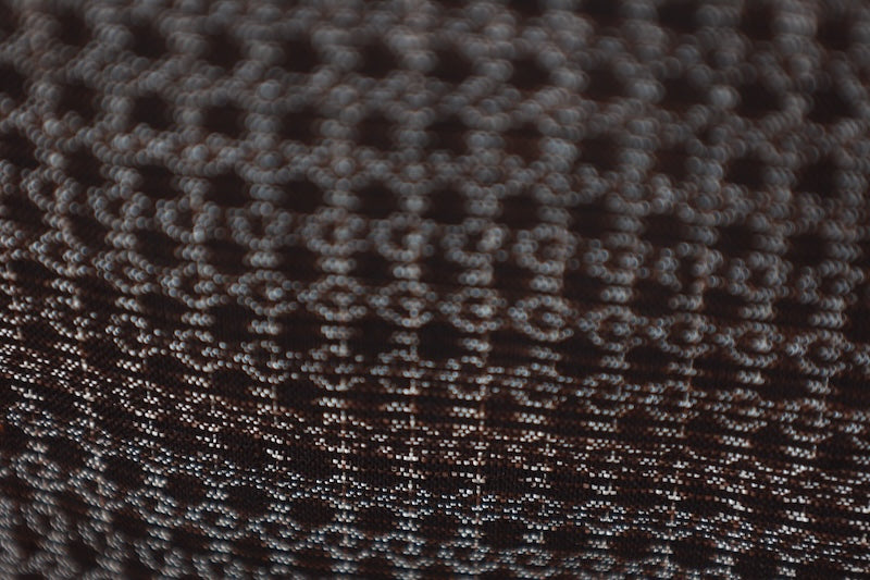 Men's authentic Oshima Tsumugi haori jacket used, brown and white, hand-spun, hand-woven, mud-dyed, plant-dyed, L169