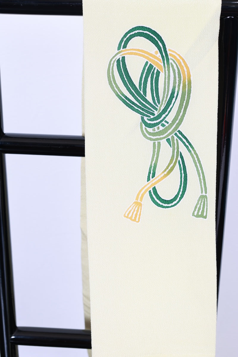 Nagoya-obi sash belt light green pre-owned /P32