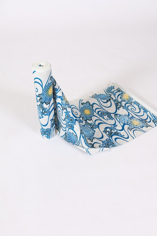 New Yukata, Real dyed, Flower, Running water, Cottonro, AS6