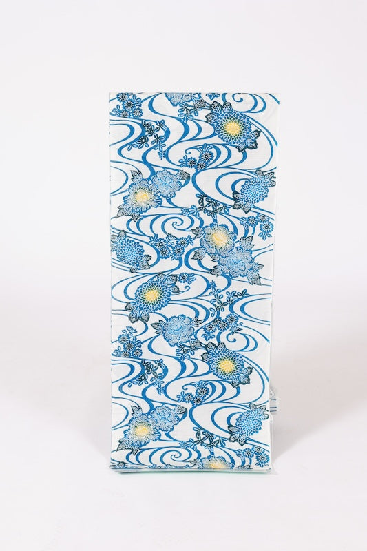 New Yukata, Real dyed, Flower, Running water, Cottonro, AS6