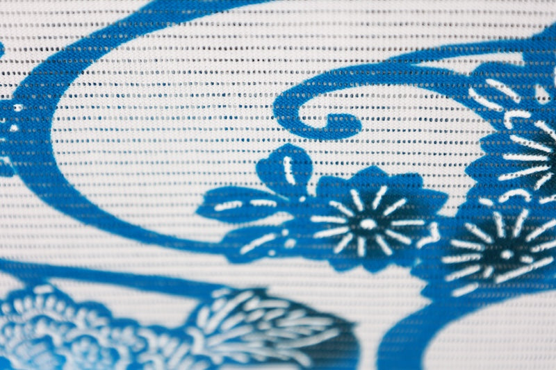 New Yukata, Real dyed, Flower, Running water, Cottonro, AS6