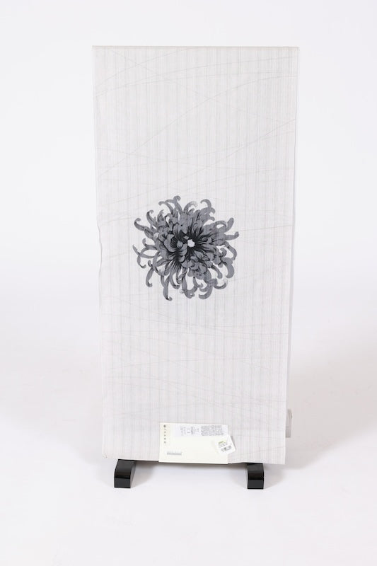 New Yukata Fabric Roll - Art Salon - Shades of Gray, Silver, Light Beige - Hand-dyed - AS7