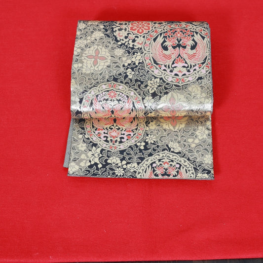 Japanese kimono used sash belt (hukuro-obi) 100% silk  /  T312