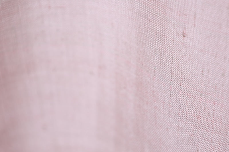 Tsumugi kimono Pale azuki-bean color, piece-dyed pre-owned /AZ83