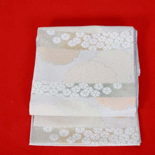 Japanese kimono used sash belt (hukuro-obi) 100% silk  /  T308