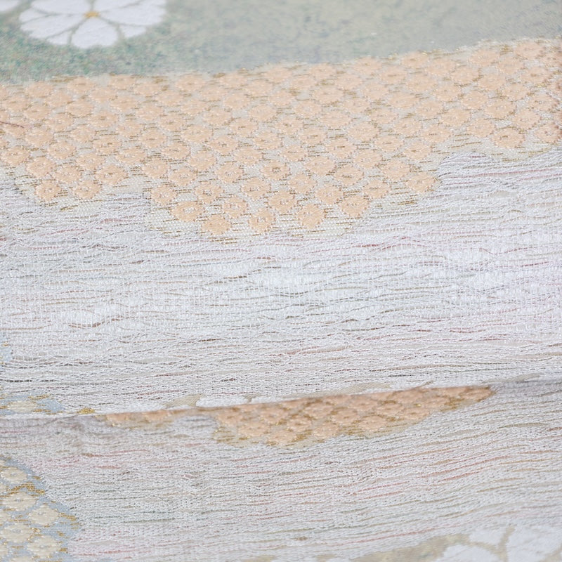 Japanese kimono used sash belt (hukuro-obi) 100% silk  /  T308
