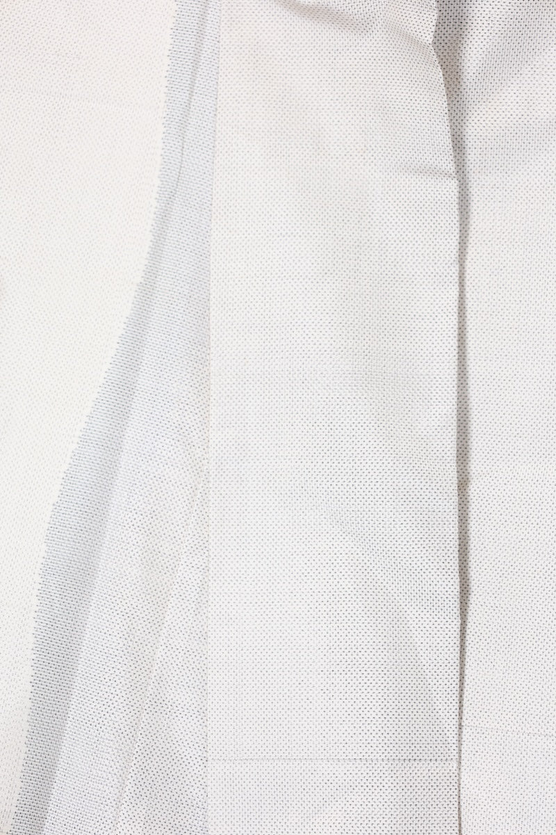 Tsumugi kimono white blue gray pre-owned /AZ82