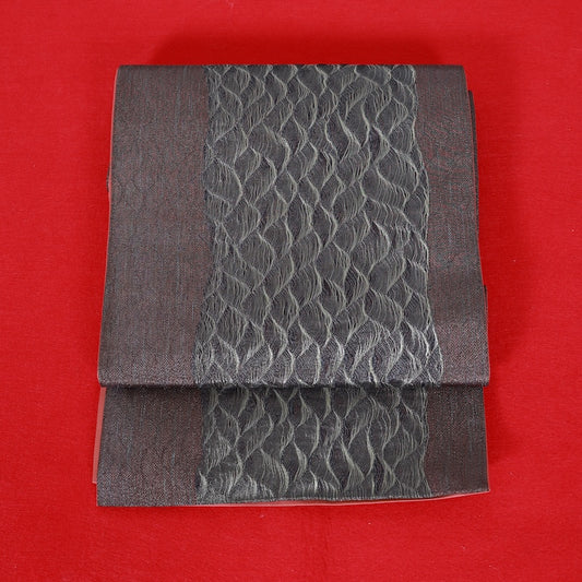 Japanese kimono used sash belt (hukuro-obi) 100% silk  /  T300