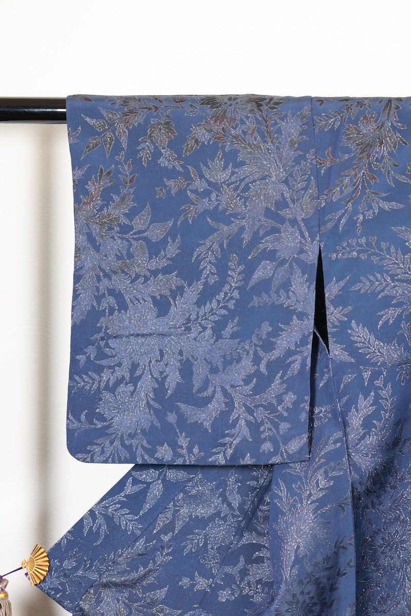 Komon kimono bule silver pre-owned /AZ104