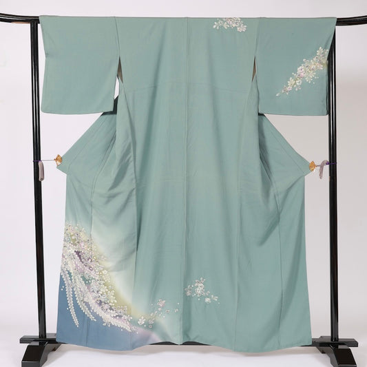Japanese kimono  (Tsukesage) L-size 100% silk  / B32