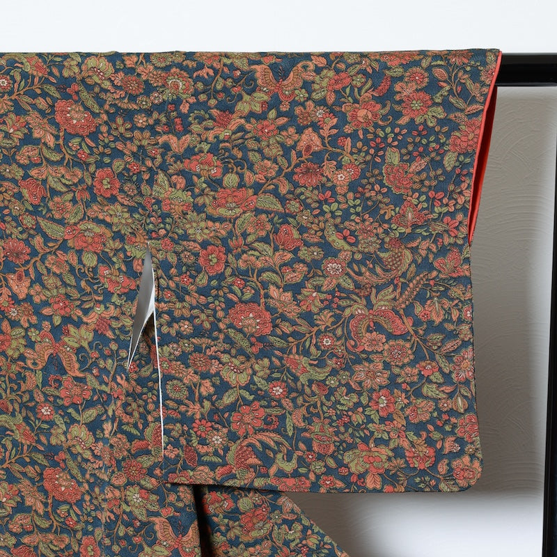 Japanese kimono used <komon> Msize  silk 100% /B693