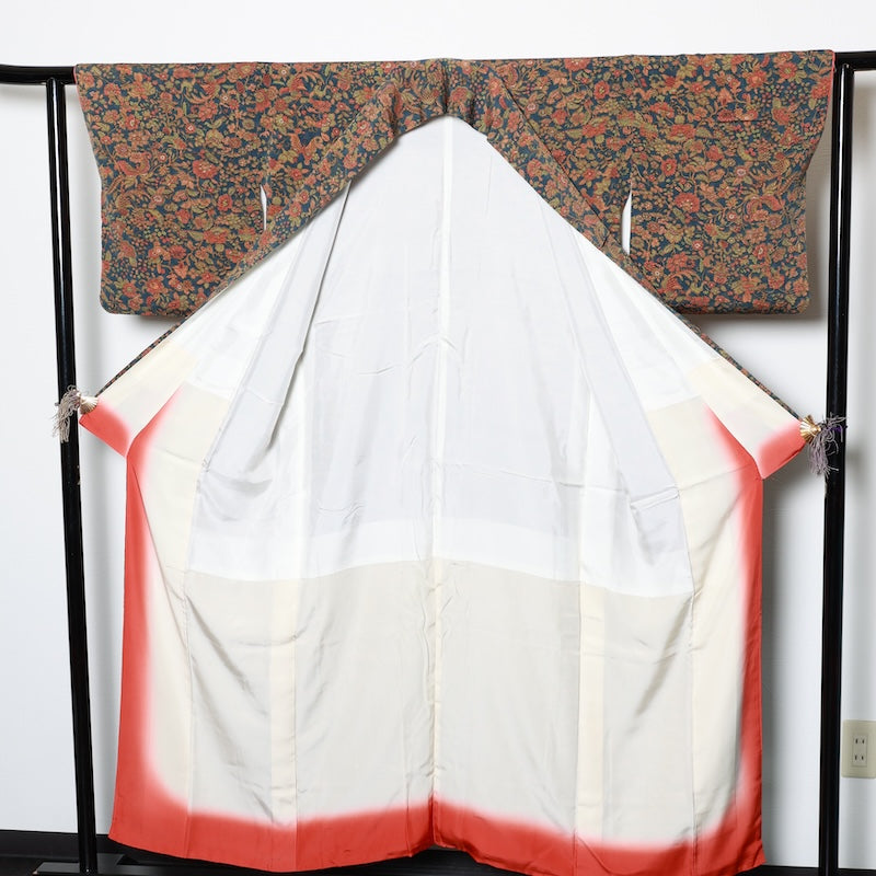 Japanese kimono used <komon> Msize  silk 100% /B693