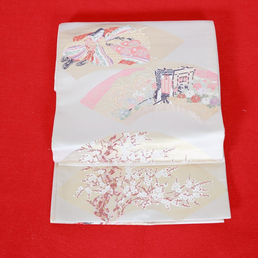 Japanese kimono used sash belt (hukuro-obi) 100% silk  /  T315