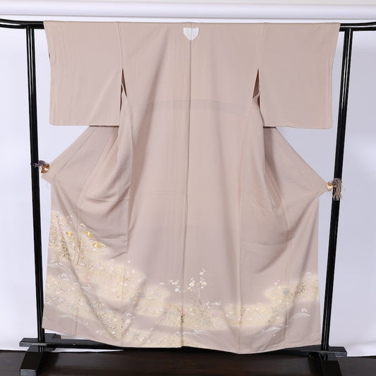 Japanese kimono Unused New <Irotomesode> M-size  silk 100% /B724