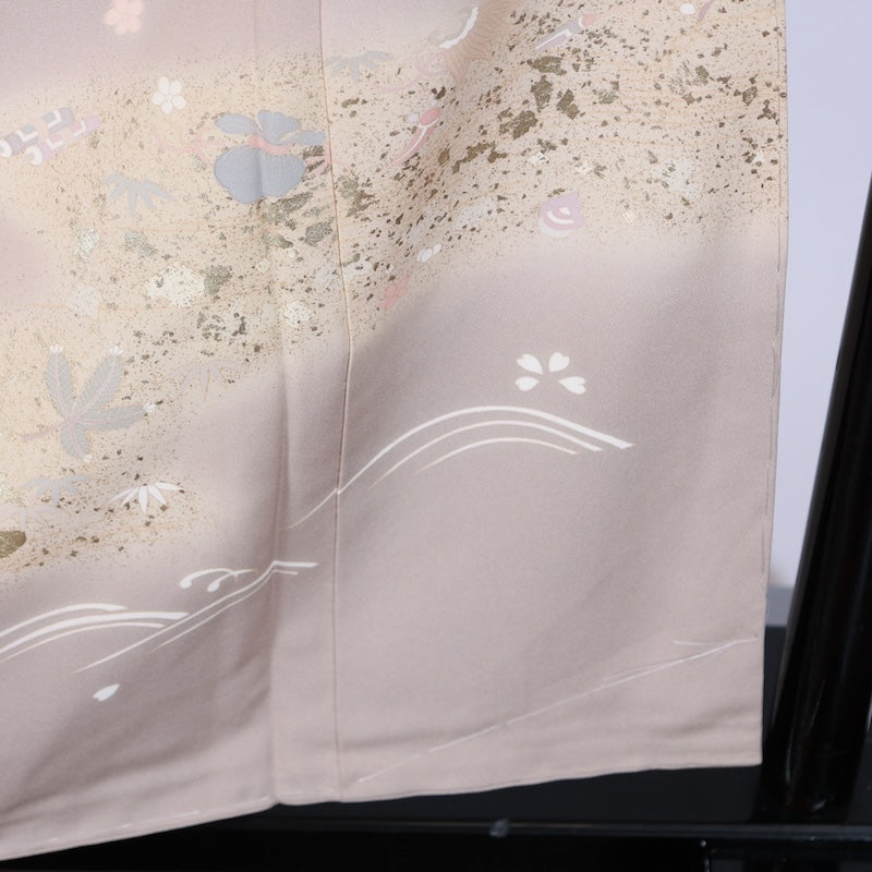 Japanese kimono Unused New <Irotomesode> M-size  silk 100% /B724
