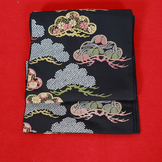 Japanese kimono used sash belt (hukuro-obi) 100% silk  /  T324