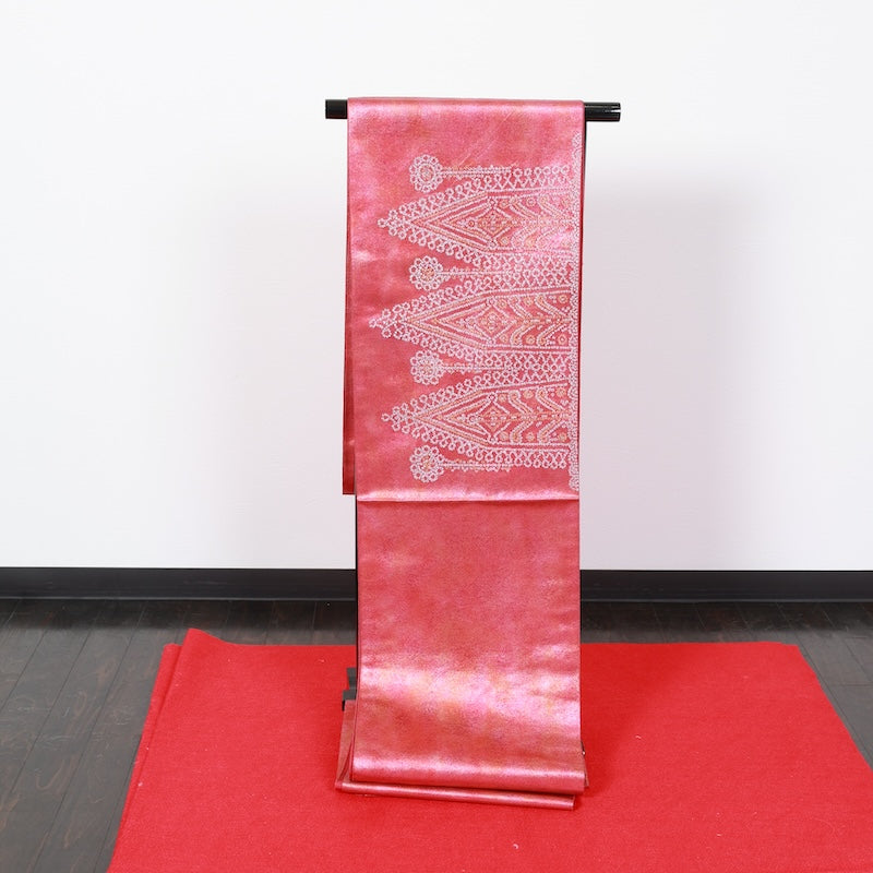 Japanese kimono used sash belt (obi) 100% silk  /  T335
