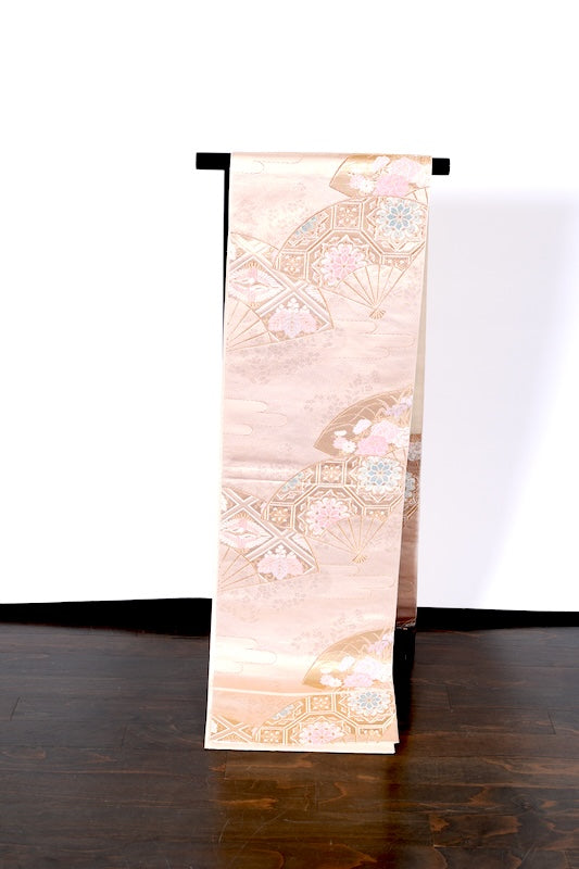 Japanease kimono sash belt used(fukuroobi)silk100%/K44