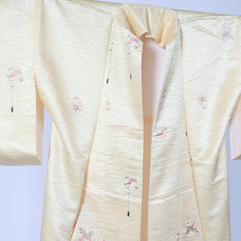 Japanese kimono used(Komon)M Size 100%tetoronA228