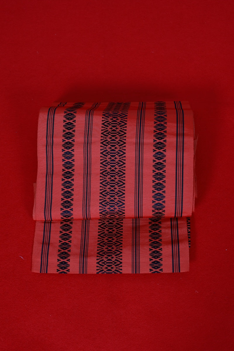 Nagoya-obi sash belt red black New unused ?AZ93