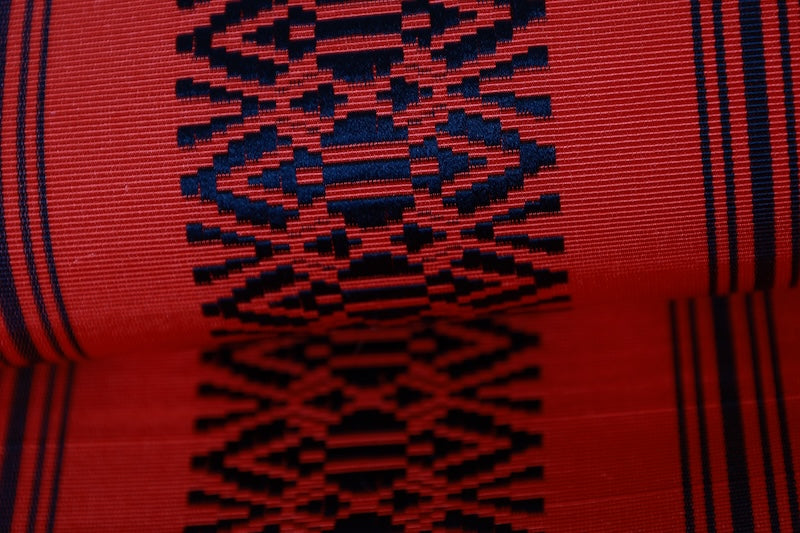 Nagoya-obi sash belt red black New unused ?AZ93